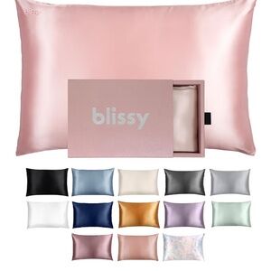 Blissy Silk Pillowcase - 100% Pure Mulberry Silk - 22 Momme 6A Queen Size, Pink